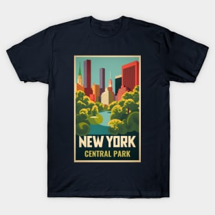 A Vintage Travel Art of New York - US T-Shirt